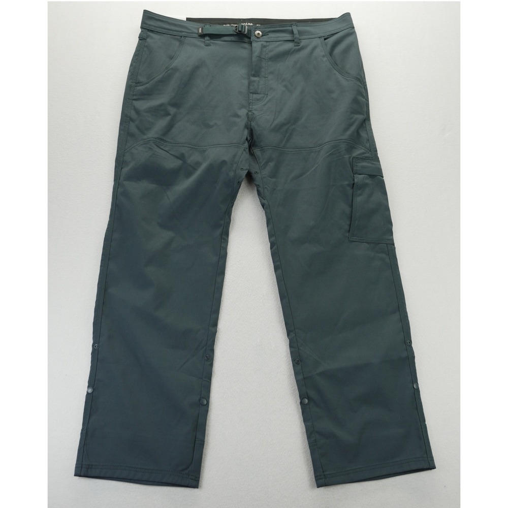 Prana Zion Relaxed Straight Pants Mens 38x30 Gray Hiking Cargo Stretch